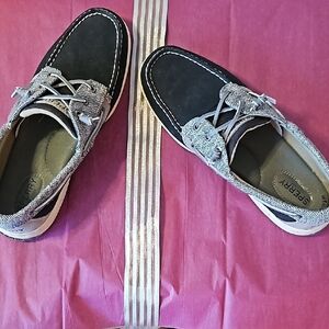Sperry Black and Gray Boat Shoes
